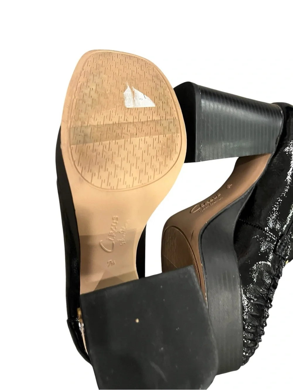 Circus by Sam Edelman Black Patent Platform Loafers Excellent Condition 7.5
